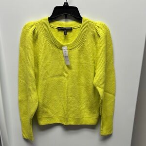 White House Black Market Neon Yellow Sweater